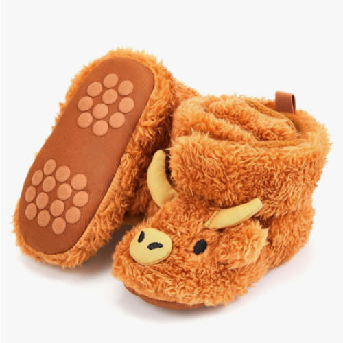 ShinyMatch Highland Baby Booties Newborn Baby Shoes Unisex Infant Slippers for Toddler Infant Girl Boy