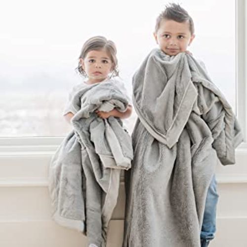 SARANONI Receiving Blankets for Babies Super Soft Boutique Quality Lush Luxury Baby Blanket (Gray, Receiving Blanket 30" x 40")