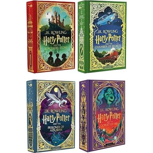 Harry Potter MinaLima + Interactive Illustrated Editions Set (4 Books)