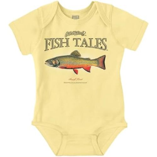 Brisco Brands Gill McGinn Deep Sea Trout Fishing Baby Romper Boys or Girls
