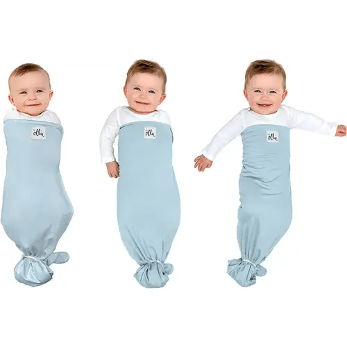 The Ollie Swaddle - Helps to Reduce The Moro (Startle) Reflex - Made from a Custom Designed Moisture-Wicking Material (Sky)