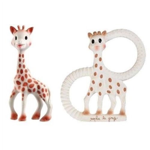 Vulli Sophie The Giraffe Teether Toy Set - (Includes The Original Sophie + New Sophie The Giraffe Vanilla Teething Ring)