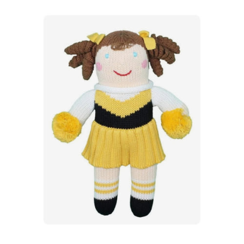 Shop for Cheerleader Knit Doll - Gold & Black online