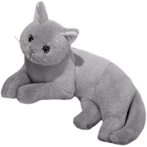 Kisangel Plush Cat 1pc Plush Cat Stuffed Animal Cats That Look Real Plush Stuffed Toy Cat for Babies Boys& Girls (Grey) Stuffed Cat Plush