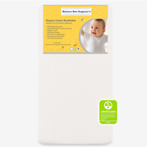 Nature Bee Organic's Deluxe Breathable Crib & Toddler Mattress - Organic White, Crib Mattress | Babylist Shop