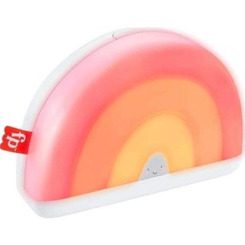 Fisher-Price Baby Toy Soothe & Glow Rainbow Sound Machine Soother with Music Lights & Timers for Newborns Ages 0+ Months