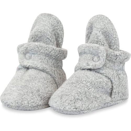 Zutano Unisex Fleece Baby Booties, Two Snap Closure, Newborn to 24 Months