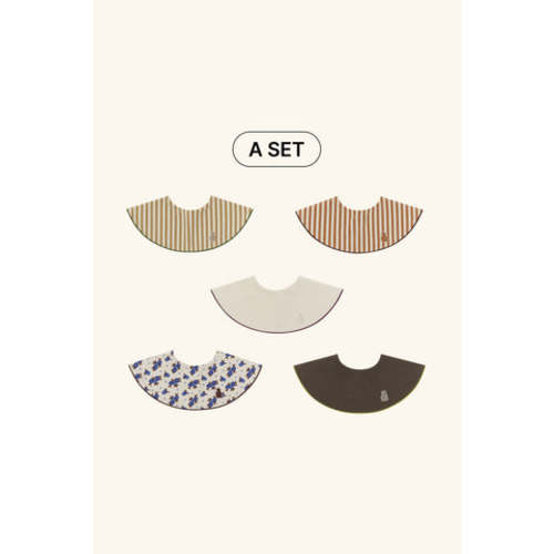 Konny Piped Edge Bib 5-Pack Gift Set – Konny Baby