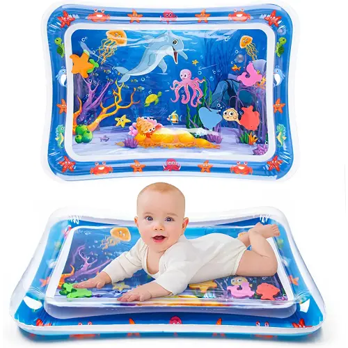 Tummy Time Water Mat 丨Water Play Mat for Babies Inflatable Tummy Time Water Play Mat for Infants and Toddlers 3 to 12 Months Promote Development Toys Cute Baby