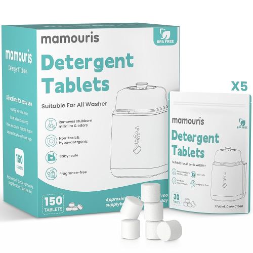 150PCS Official Detergent Cleaning Tablets: for Baby Brezza Grownsy Papablic Momfann Bottle Washer - Baby Bottle Washer Tablets for All Brands Bottles Washers Machines