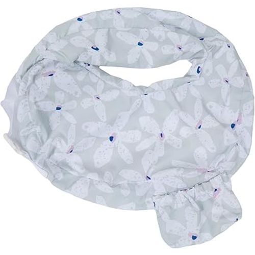 My Brest Friend Original Nursing Pillow Cover - Slipcovers for Baby - Adjustable Fit, Easy Care, Durable - Original Nursing Pillow Not Included, Platinum Posies
