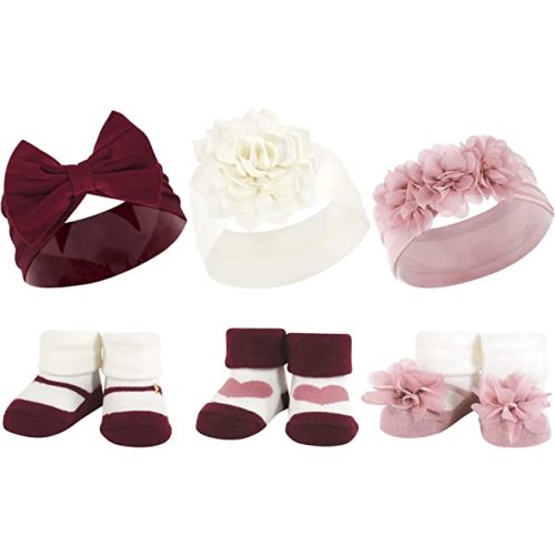 Hudson Baby Girl's Headband and Socks Giftset