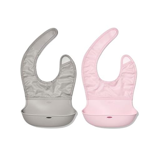 OXO Tot Roll-Up Bib - 2 Pack - Drizzle and Blossom