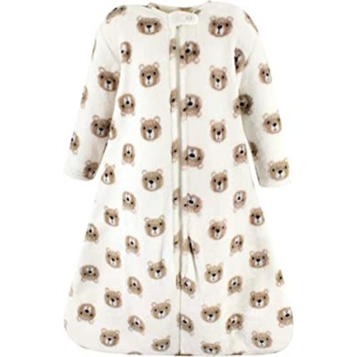 Hudson Baby Unisex Baby Plush Sleeping Bag, Sack, Blanket, Long-Sleeve Bear, 6-12 Months