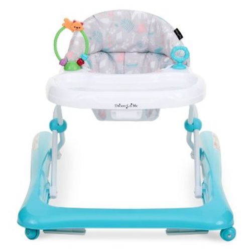 Dream On Me Mia Foldable Baby Walker in Teal Gray