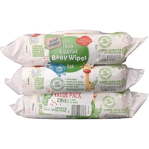 Thick and Quilted Baby Wipes Value Pack 218 Ct