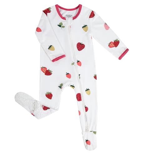 BubblePanda Rayon Made From Bamboo Baby Pajamas Baby Clothes for Boys Girls Unisex Zip-Front Non-Slip Onesie Sleeper