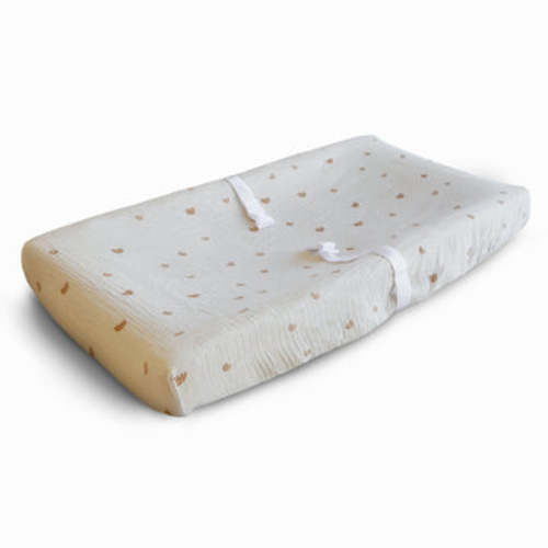 Mushie Extra Soft Muslin Changing Pad Cover - Rainbow