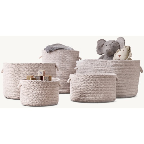 Braided Wool Storage - Natural | RH Baby & Child