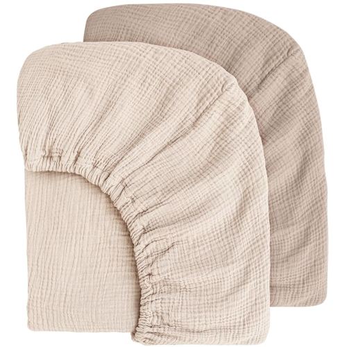Amazon.com: MairMore Muslin Crib Sheets for Baby Girls and Boys, Neutral Fitted Baby Bed Sheets for Standard Crib & Toddler Mattress - Soft and Breathable - 52"x28" (Ash & Ivory) : Baby