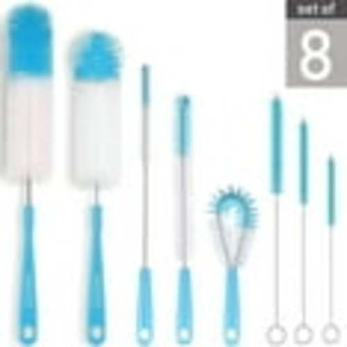 SIMIYA 8-Pack Bottle Cleaning Brush Set - Long Handle Baby Bottle Cleaner for Washing Narrow Wine/Beer Bottle,Thermos,Hummingbird Feeder,Sports Well,Plus Kettle/ Straw Brush