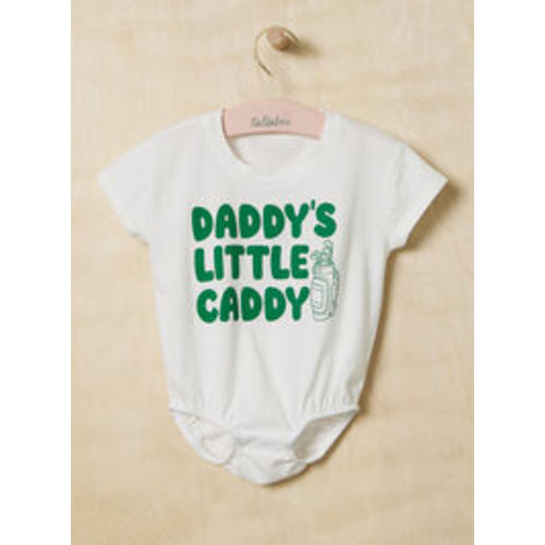 Daddy's Little Caddy Graphic Bubble in White | Tullabee