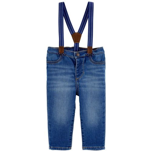 Baby Knit-Denim Suspender Pants - OshKosh | Carter's