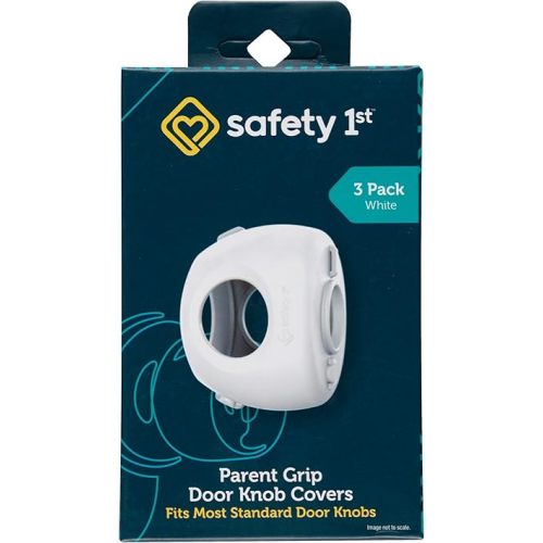 Safety 1st Parent Grip Door Knob Covers, White, One Size (Pack of 3)