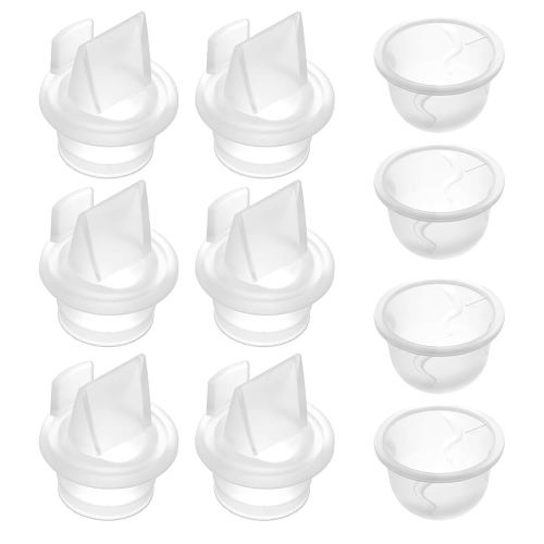 10pcs Breast Pump Accessories, Liquid Silicone Rubber Duckbill Valves and Diaphragm Breast Pump Replacement Parts for Zomee Z1/Z2 Breastfeeding Accessory for Motif Twist