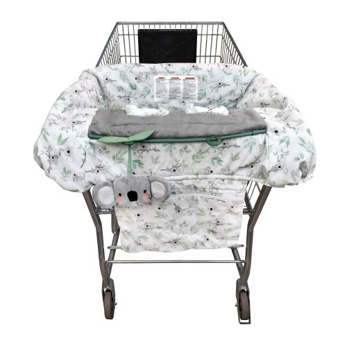 Boppy Preferred Shopping Cart Cover, Gray Green Koalas, SlideLine Toy, Machine Washable, 6-48 Months