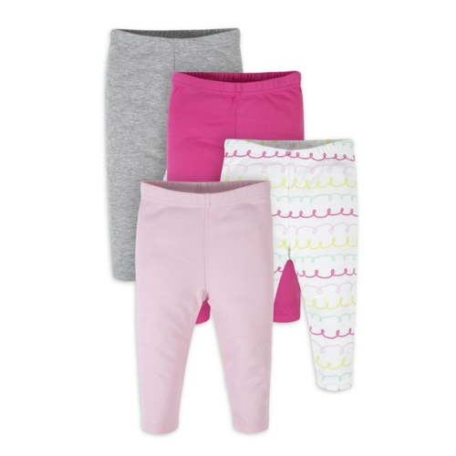 Onesies Brand Baby Girl Pants, 4-Pack (Newborn-12 Months)