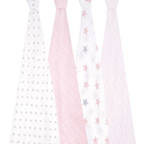 essentials cotton muslin swaddles 4 pack