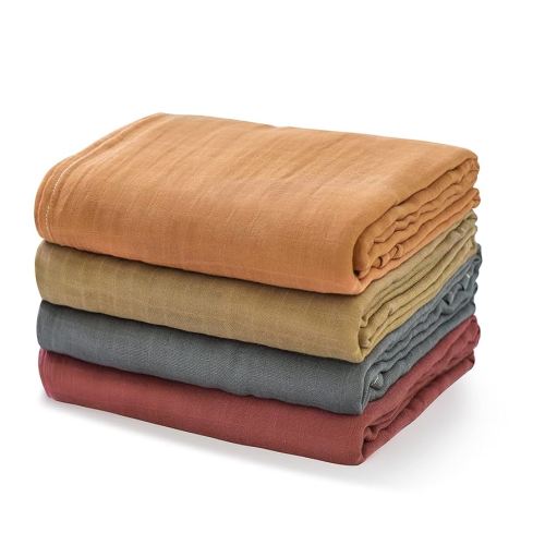Momcozy Muslin Swaddle Blankets, Soft Silky Baby Blankets for Baby Boys & Girls, 4-Pack Breathable and Skin-Friendly Baby Swaddle, Baby Blankets Unisex, 47 x 47 inches