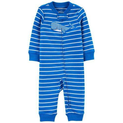 carter's® Whale Zip-Up Footless Sleep & Play in Blue