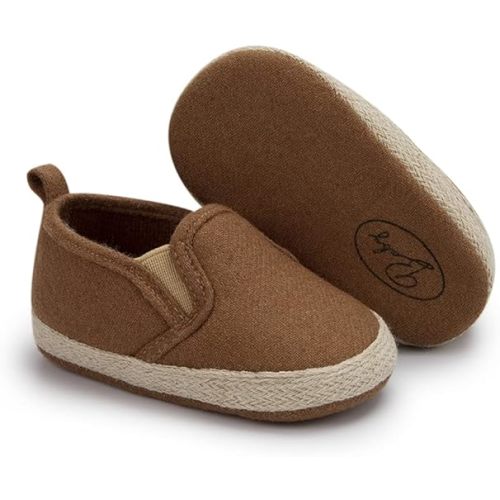 Meckior Infant Baby Girls Boys Canvas Shoes Soft Sole Toddler Slip On Newborn Crib Moccasins Casual Sneaker Austin Boy's Flat Lazy Loafers First Walkers Skate Shoe