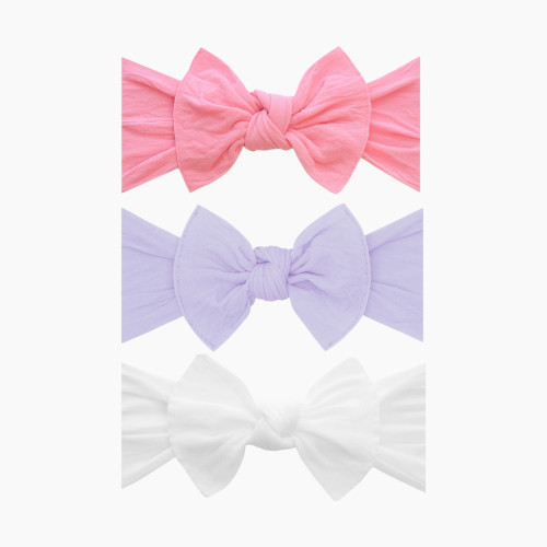 Baby Bling Classic Knot Headband Set (3 pack) - Bubblegum, Light Orchid, And White