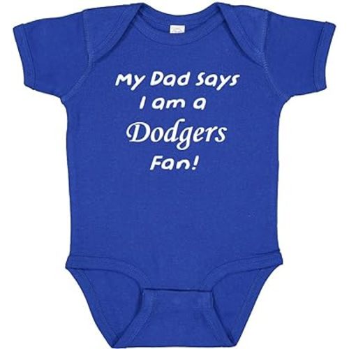 Cute My Dad Says I am a Baseball Fan Baby Bodysuit