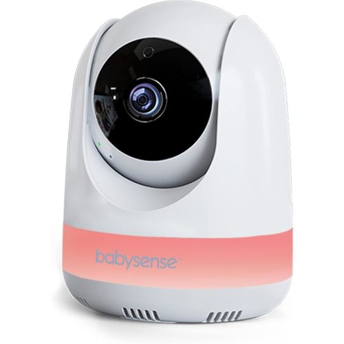 Babysense Prisma Baby Monitor with Camera and Audio, 5” HD Video Baby Monitor with 2 Cameras, 6-Color Night Light, Split Screen, Sound Machine with White Noise & Lullabies, Secure No WiFi