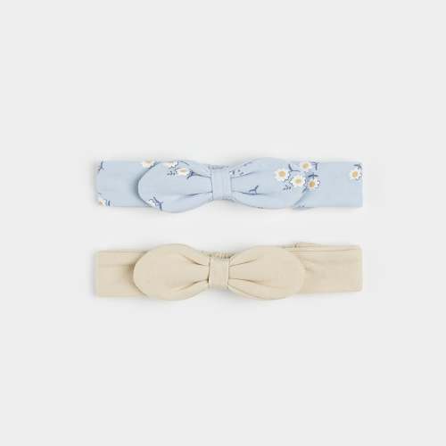 Fresh Floral & Antique White 2 Pack Headbands