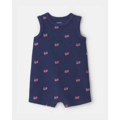 Baby American Flag Sleeveless Romper - Navy Blue | Carter's