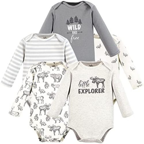 Touched by Nature unisex-baby Organic Cotton Long-sleeve Bodysuits