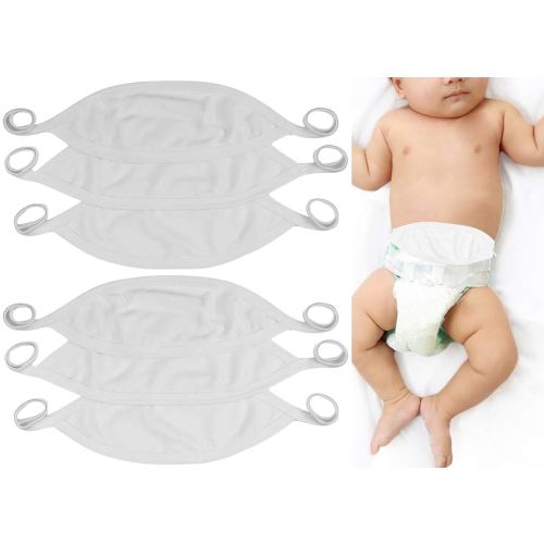 ToBeInStyle Babies' 6-Pack Comfortable Newborn Baby Belly Binder - White - One Size