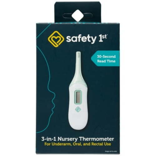 Safety 1st 3-in-1 Nursery Thermometer, Sea Stone Aqua, Infant