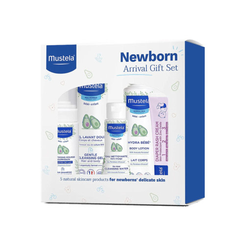 Mustela Newborn Arrival Gift Set - Baby Skincare & Bath Time Essentials