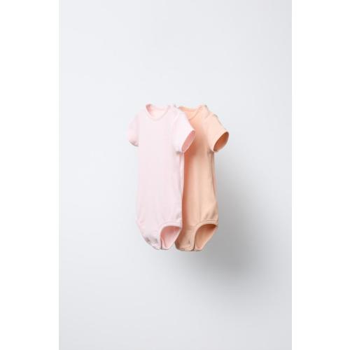 TWO-PACK OF RIBBED BODYSUITS - Pink | ZARA United States