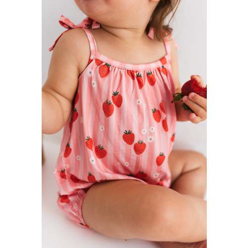 Red Strawberry Bubble Romper
