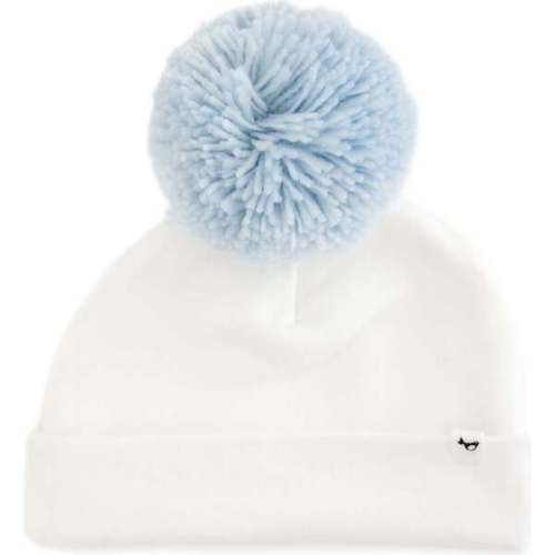 Sky Blue Pom Hat, Cream - Oh Baby! | Maisonette