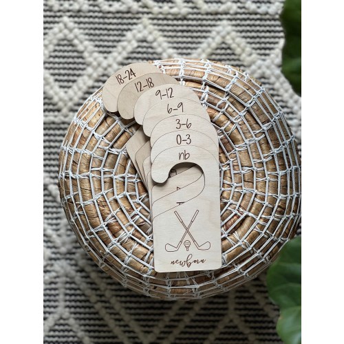 Golf Nursery | Baby Closet Dividers | Nursery Closet Organizer | Golf Nursery Decor | Wooden Closet Dividers | Baby Shower Gift