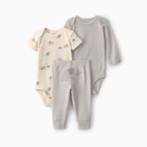 Carter's 3-Piece Bodysuit & Pant Gift Set - Gray/Ivory Elephant, 6M
