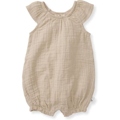 Burt's Bees Baby baby-girls Bubble Romper, 100% Organic Cotton One-piece Bubble Shortall and Layette Set Girl Outfit